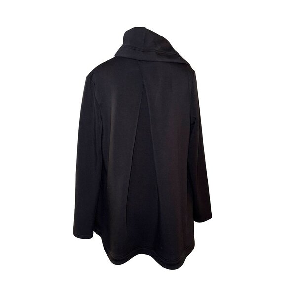 Spanx Black Modal Blend Air Essentials Drape Front Cardigan Size M - Picture 2 of 7